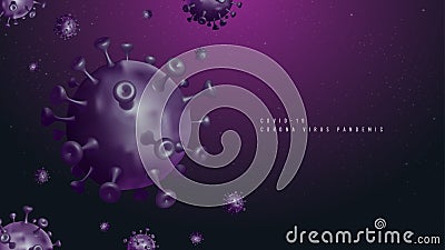 Deadly Corona Virus Illustration 3D vector Stock Photo