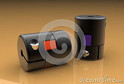 3d illustration of coupling Cartoon Illustration