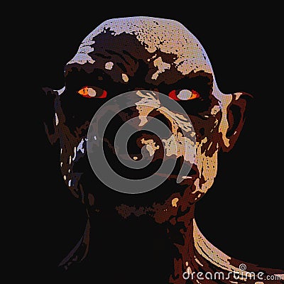 3D Illustration of a creepy Creature Stock Photo