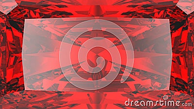 3D illustration crop red ruby diamond texture zoom Cartoon Illustration