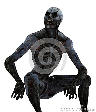 Cyborg monster concept 3d illustration Cartoon Illustration