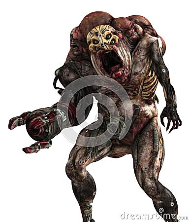 Cyborg monster concept 3d illustration Stock Photo