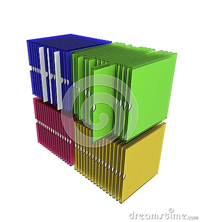 3d illustration 3d rendering, business concept, business document management, data processing, Cartoon Illustration