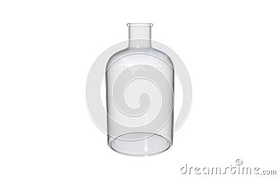 3d illustration of decorative glass bottle isolated on a white background Cartoon Illustration