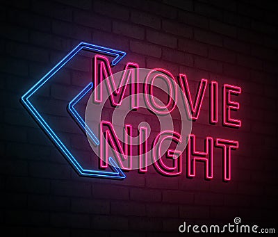 Movie night concept. Stock Photo