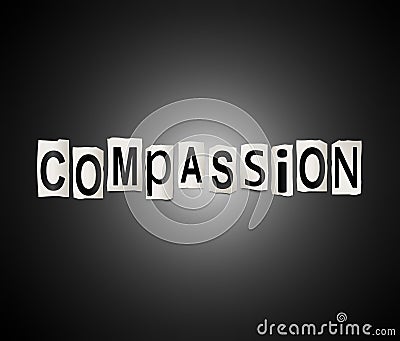 The word is compassion. Stock Photo