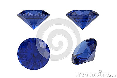 3d illustration of diamond isolated Cartoon Illustration