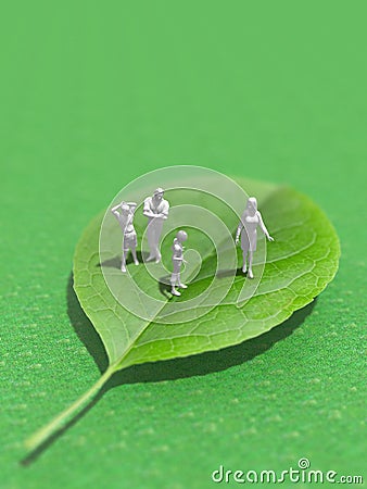 3D illustration of ecology. Cartoon Illustration