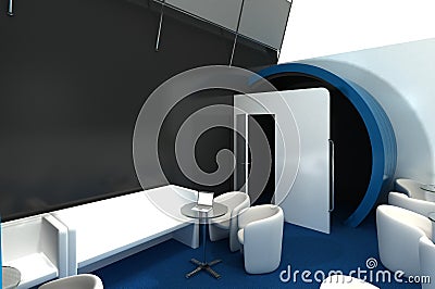 3d illustration of an Exhibition stand Stock Photo