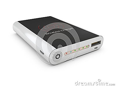 3d Illustration of External battery for mobile devices Stock Photo