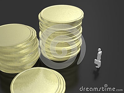 3D illustration of finance. Cartoon Illustration