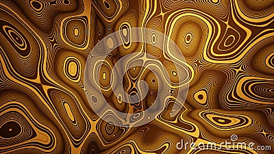 3D Illustration. Flowing abstract waves. Stock Photo