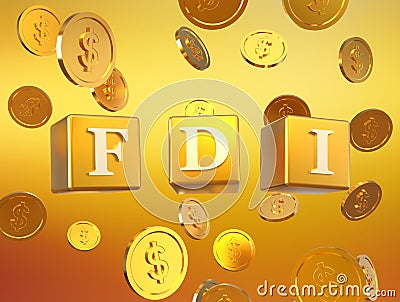 3D illustration of Foreign direct investment Stock Photo