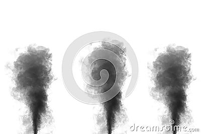 3D illustration of a gaseous emissions of carbon dioxide Cartoon Illustration