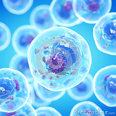 A human cell Cartoon Illustration