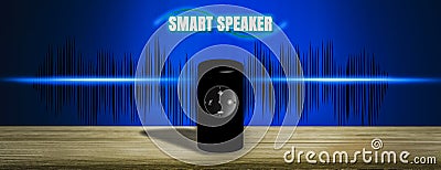 3D illustration Intelligent Speaker of Future,recording, learning,memorizing and commanding owner,Artificial Intelligence Cartoon Illustration