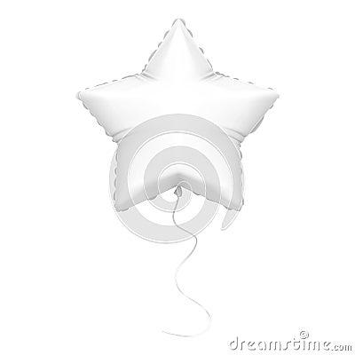 3D illustration isolated white air balloon star on a white background Cartoon Illustration