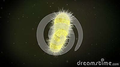 3d illustration of a Klebsiella Pneumoniae Bacteria Cartoon Illustration