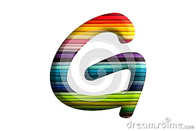 3D illustration lgbt rainbow letter G, isolated design element , alphabet font, love parade surafce Cartoon Illustration