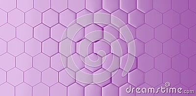 3d illustration of modern honeycomb background pink color Cartoon Illustration