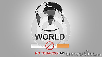 3D illustration of No smoking and World No Tobacco Day. 3D Illustration Cartoon Illustration