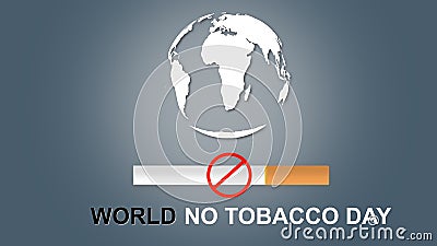 3D illustration of No smoking and World No Tobacco Day. 3D Illustration Cartoon Illustration