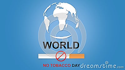 3D illustration of No smoking and World No Tobacco Day. 3D Illustration Cartoon Illustration