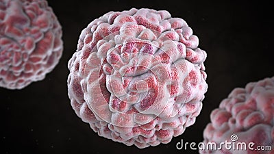 3D illustration of norovirus virus Cartoon Illustration