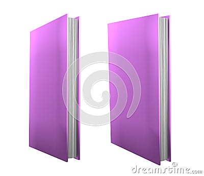 3d illustration of object - detailed pink book that is closed, university concept isolated on white Cartoon Illustration