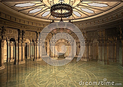 3d Illustration Oriental Palace Stock Photo