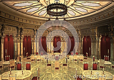 3d Illustration Oriental Palace Stock Photo