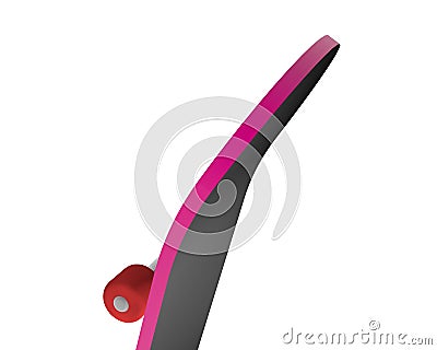 3d illustration of the pink skateboard on an isolated background Cartoon Illustration