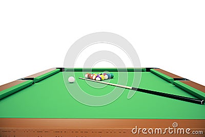 3D illustration pool billiard game. American pool billiard. Pool billiard game. Billiard sport concept. Cartoon Illustration