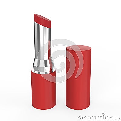 3D illustration red lipstick Cartoon Illustration