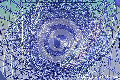 3D Illustration , 3d rendering . Abstract geometric background with triangle shape pattern Stock Photo
