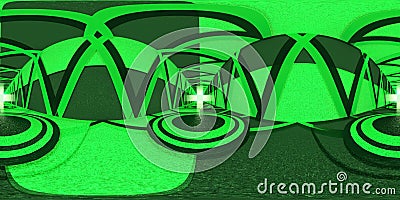 3d illustration, 3d rendering, vr 360 panorama abstract images of the geometry background Cartoon Illustration