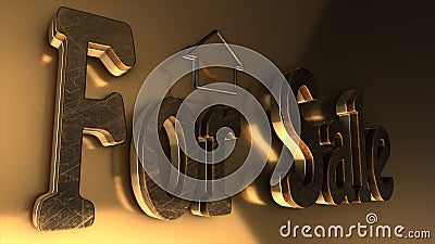 3D Illustration: For Sale Stock Photo