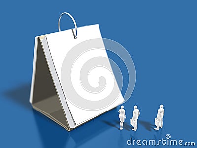 3D illustration of schedule Cartoon Illustration