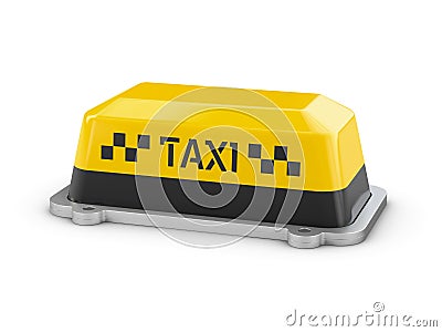 3d Illustration of Shield taxi on isplated white background Stock Photo