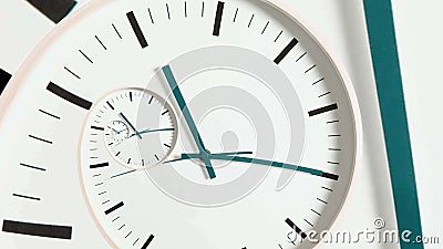 Spiral Clock Seamless Infinite Zoom Cartoon Illustration