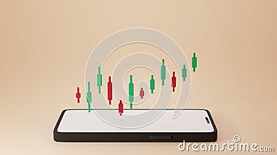 3d illustration statistics finance charts graphs analysis optimization stock market Cartoon Illustration