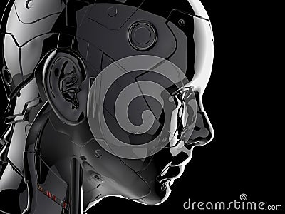3D illustration. The stylish cyborg the woman. Cartoon Illustration