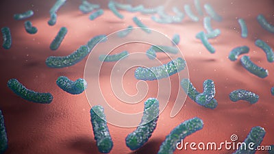 3d illustration viruses causing infectious diseases, decreased immunity. Concept of viral disease. Virus abstract Cartoon Illustration