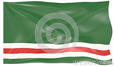 3d Illustration of a Waving Flag of Chechen Republic of Ichkeria Stock Photo