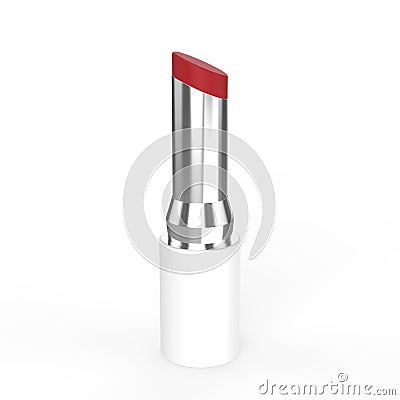 3D illustration white red lipstick Cartoon Illustration