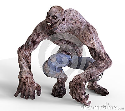 3D Illustration Zombie Monster Stock Photo