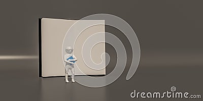 3d illustrator, 3d rendering of the Teacher and book Stock Photo