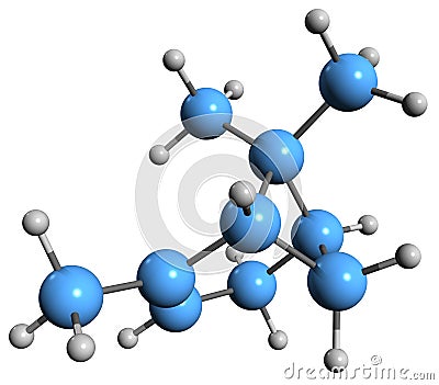 3D image of alpha-Pinene skeletal formula Stock Photo