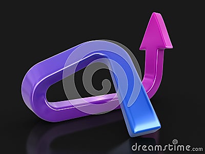 3d image of Arrow up Stock Photo