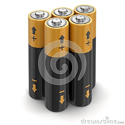 3d image of Batteries Stock Photo